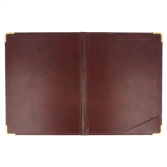 Image CALEPIN POUR ADDITIONS  16,5x22,5 CM BORDEAUX CUIR (1 UNITÉ) #1