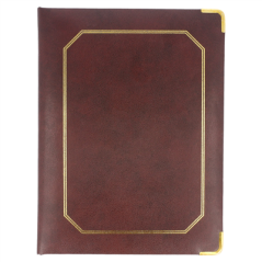 CALEPIN POUR ADDITIONS  16,5x22,5 CM BORDEAUX CUIR (1 UNITÉ)