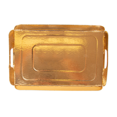 Image PLATEAUX AVEC ANSES  750 G/M2 15x24+2 CM OR/NOIR CARTON (100 UNITÉ) #3