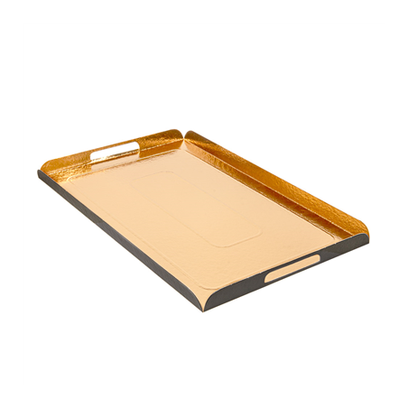 Image PLATEAUX AVEC ANSES  750 G/M2 24x38+2 CM OR/NOIR CARTON (100 UNITÉ) #1