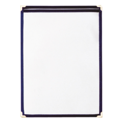 Image MENU "AMÉRICAIN" DIN-A5 1 CORPS BLEU PVC (1 UNITÉ) #1
