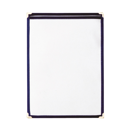 Image MENU "AMÉRICAIN" DIN-A5 1 CORPS   BLEU PVC (1 UNITÉ) #1