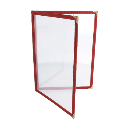 Image MENU "AMÉRICAIN" DIN-A5 2 CORPS   BORDEAUX PVC (1 UNITÉ) #1