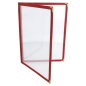 Image MENU "AMÉRICAIN" DIN-A5 2 CORPS   BORDEAUX PVC (1 UNITÉ) #1