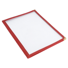 Image MENU "AMÉRICAIN" DIN-A5 2 CORPS   BORDEAUX PVC (1 UNITÉ) #4