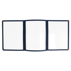 Image MENU "AMÉRICAIN" DIN-A5 3 CORPS   BLEU PVC (1 UNITÉ) #5