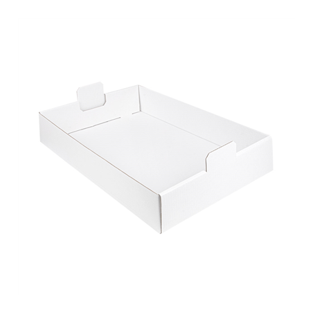 Image PLATEAUX REGROUPER  390 G/M2 54,5x38,5x9,5 CM BLANC CARTON (50 UNITÉ) #1