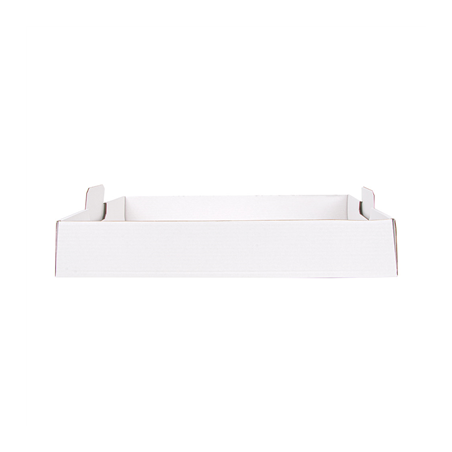PLATEAUX REGROUPER  390 G/M2 54,5x38,5x9,5 CM BLANC CARTON (50 UNITÉ)