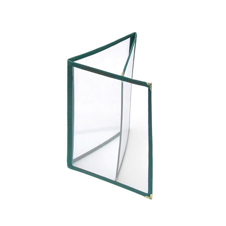 Image MENU "AMÉRICAIN" DIN-A4 3 CORPS   VERT PVC (1 UNITÉ) #1