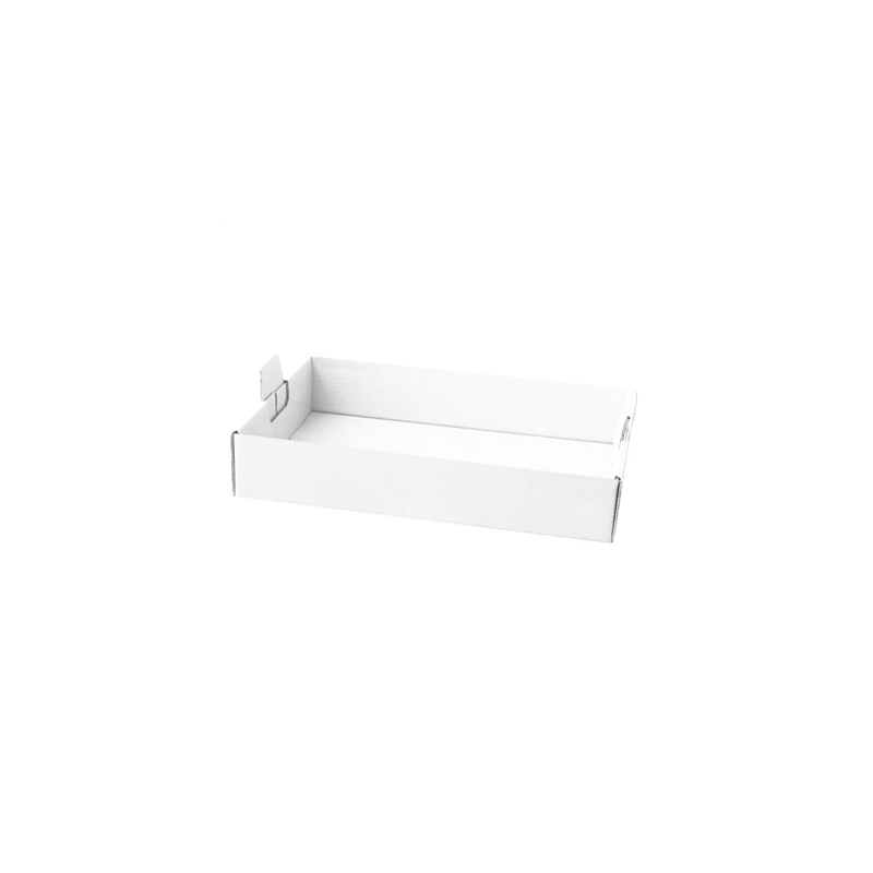 PLATEAUX REGROUPER  390 G/M2 62x43,5x9,5 CM BLANC CARTON (50 UNITÉ)