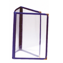 Image MENU "AMÉRICAIN" DIN-A4 3 CORPS   BLEU PVC (1 UNITÉ) #1