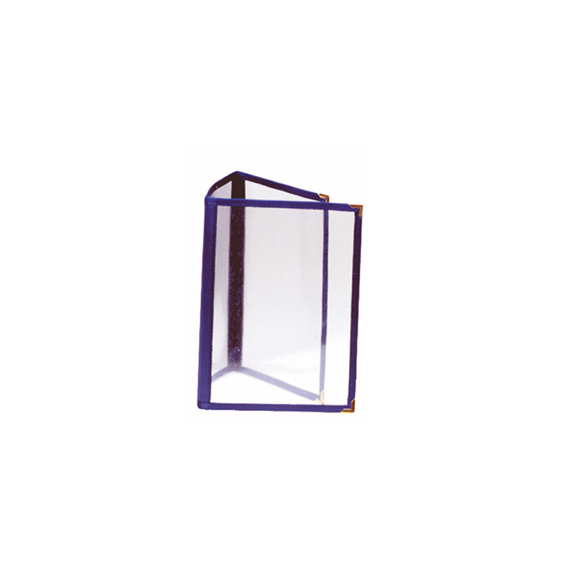 MENU "AMÉRICAIN" DIN-A4 3 CORPS   BLEU PVC (1 UNITÉ)