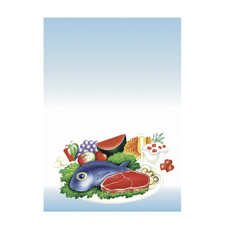 Image PAGES DIN-A4 "REPAS"  21x29,7 CM BLEU PAPIER (50 UNITÉ) #1