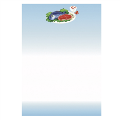 Image FEUILLES DIN A-4 "REPAS" 21x29,7 CM BLEU PAPIER (100 UNITÉ) #1