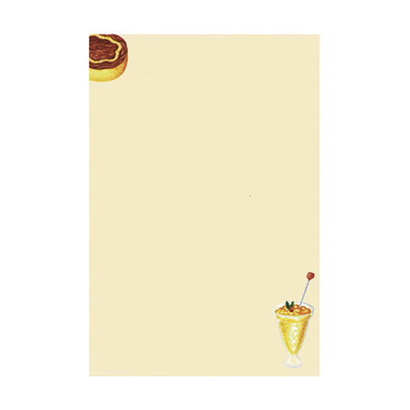 Image FEUILLES DIN A-4 "DESSERTS"  21x29,7 CM CREME PAPIER (100 UNITÉ) #1