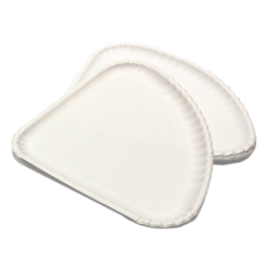 Image ASSIETTES TRIANGULAIRES 300 G/M2 30x21 CM BLANC CARTON (500 UNITÉ) #1