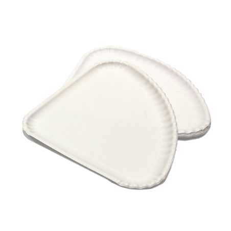 Image ASSIETTES TRIANGULAIRES  300 G/M2 30x21 CM BLANC CARTON (500 UNITÉ) #1