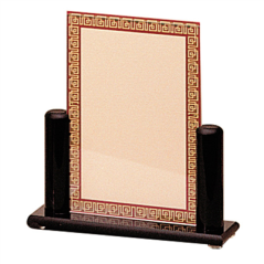 Image PORTE-MENUS DE LUXE - COLONNE NOIRE  18,5x19x5,5 CM METACRYLATE (1 UNITÉ) #1