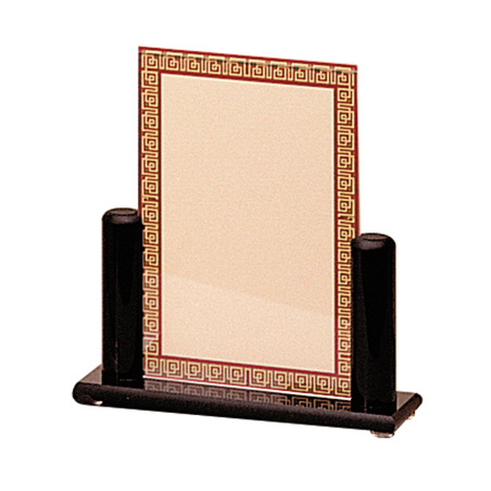 Image PORTE-MENUS DE LUXE - COLONNE NOIRE 18,5x19x5,5 CM METACRYLATE (1 UNITÉ) #1