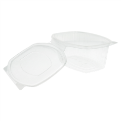 Image RÉCIPIENTS + COUVERCLE 1 L 17,7x12,5x8,5 CM TRANSPARENT RPET (400 UNITÉ) #4