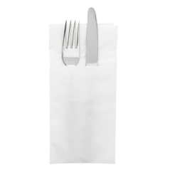 Image SERVIETTES KANGOUROU ECOLABEL 2 PLIS 18 G/M2 40x40 CM BLANC OUATE (1000 UNITÉ) #1