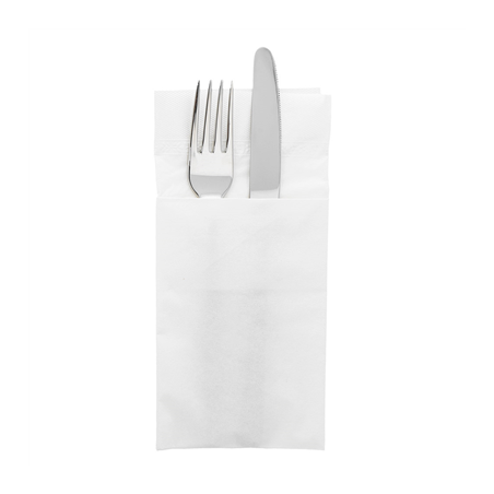 Image SERVIETTES KANGOUROU ECOLABEL 2 PLIS  18 G/M2 40x40 CM BLANC OUATE (1000 UNITÉ) #1