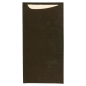 SACS COUVERTS + SERVIETTE 'JUST IN TIME' 80 + 10PE G/M2 11,2x22,5 CM NOIR KRAFT VERGÉ (400 UNITÉ) Image SACS COUVERTS + SERVIETTE 'JUST IN TIME' 80 + 10PE G/M2 11,2x22,5 CM NOIR KRAFT VERGÉ (400 UNITÉ) #1