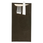 SACS COUVERTS + SERVIETTE 'JUST IN TIME' 80 + 10PE G/M2 11,2x22,5 CM NOIR KRAFT VERGÉ (400 UNITÉ) Image SACS COUVERTS + SERVIETTE 'JUST IN TIME' 80 + 10PE G/M2 11,2x22,5 CM NOIR KRAFT VERGÉ (400 UNITÉ) #2