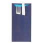 SACS COUVERTS + SERVIETTE 'JUST IN TIME' 80 + 10PE G/M2 11,2x22,5 CM BLEU KRAFT VERGÉ (400 UNITÉ) Image SACS COUVERTS + SERVIETTE 'JUST IN TIME' 80 + 10PE G/M2 11,2x22,5 CM BLEU KRAFT VERGÉ (400 UNITÉ) #2
