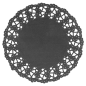 Image DENTELLES RONDES AJOURÉES  40 G/M2 Ø 14 CM NOIR PAPIER (250 UNITÉ) #1