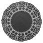 Image DENTELLES RONDES AJOURÉES  40 G/M2 Ø 24 CM NOIR PAPIER (250 UNITÉ) #1