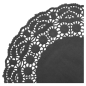 Image DENTELLES RONDES AJOURÉES  40 G/M2 Ø 24 CM NOIR PAPIER (250 UNITÉ) #2