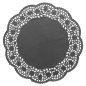 Image DENTELLES RONDES AJOURÉES  40 G/M2 Ø 27 CM NOIR PAPIER (250 UNITÉ) #1