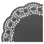 Image DENTELLES RONDES AJOURÉES  40 G/M2 Ø 27 CM NOIR PAPIER (250 UNITÉ) #2