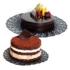 Image DENTELLES RONDES AJOURÉES  40 G/M2 Ø 34 CM NOIR PAPIER (250 UNITÉ) #3