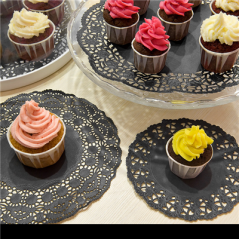 Image DENTELLES RONDES AJOURÉES  40 G/M2 Ø 42 CM NOIR PAPIER (250 UNITÉ) #3