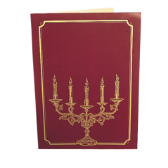 Image CARTE 2 VOLETS "CANDELABRE" 48x33 CM ASSORTI CARTON (1 UNITÉ) #1