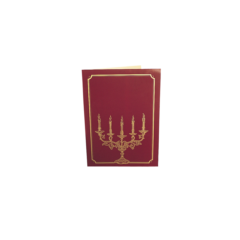 CARTE 2 VOLETS "CANDELABRE" 48x33 CM ASSORTI CARTON (1 UNITÉ) CARTE 2 VOLETS "CANDELABRE" 48x33 CM ASSORTI CARTON (1 UNITÉ)