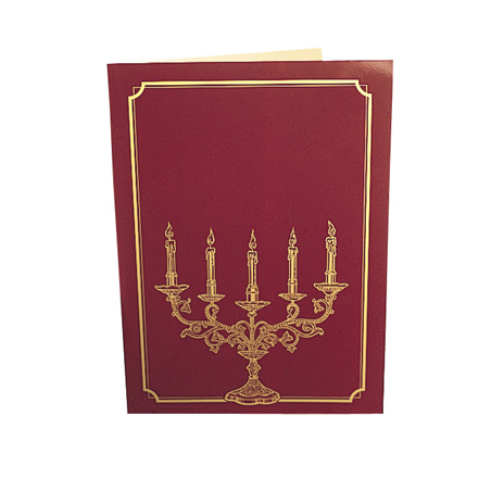 Image CARTE 2 VOLETS "CANDELABRE"  48x33 CM ASSORTI CARTON (1 UNITÉ) #1