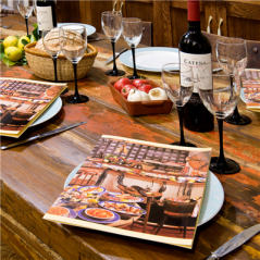 CARTE 2 VOLETS "FRUITS DE MER" 48x33 CM ASSORTI CARTON (1 UNITÉ)