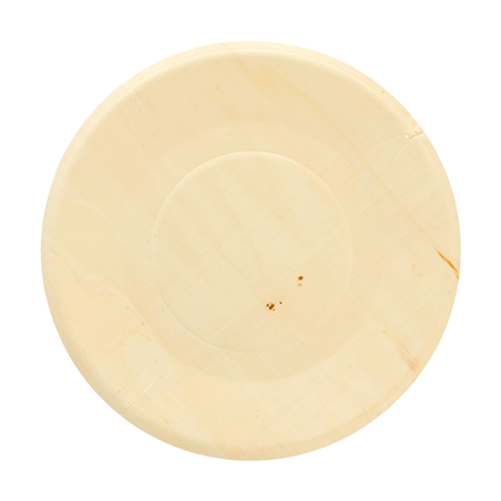 Image ASSIETTES RONDES 'WOOD'  Ø 21,5x1,5 CM NATUREL BOIS (50 UNITÉ) #1