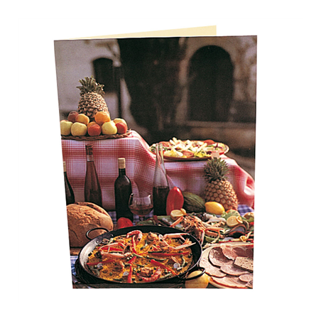 Image CARTE 2 VOLETS "PAELLA"  48x33 CM ASSORTI CARTON (1 UNITÉ) #1