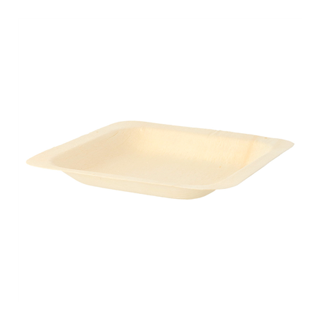 Image ASSIETTES CARRÉES 'WOOD'  11,5x11,5x1,5 CM NATUREL BOIS (50 UNITÉ) #1