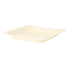 Image ASSIETTES CARRÉES 'WOOD'  14x14x2 CM NATUREL BOIS (50 UNITÉ) #1