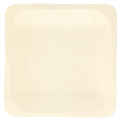 Image ASSIETTES CARRÉES 'WOOD'  14x14x2 CM NATUREL BOIS (50 UNITÉ) #3