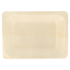 Image PLATEAUX RECTANGULAIRES 'WOOD'  19,5x14x3 CM NATUREL BOIS (50 UNITÉ) #3