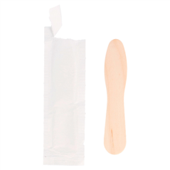 Image CUILLÈRES À GLACES EN SACHET  7,5 CM NATUREL BOIS (600 UNITÉ) #3