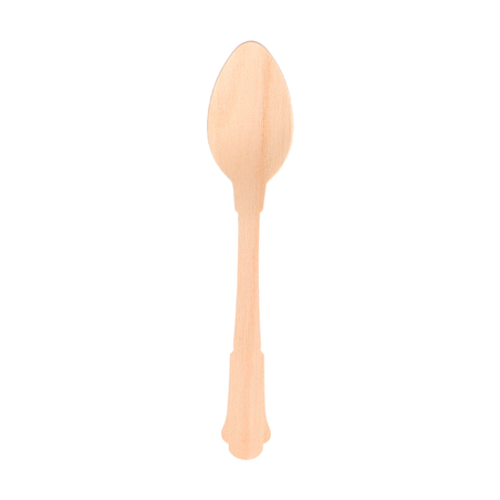 Image CUILLÈRES À CAFÉ 'CLASSIC'  12 CM NATUREL BOIS (100 UNITÉ) #1