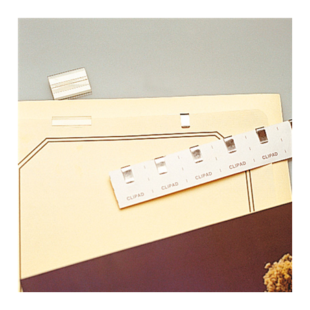 Image 10 U. CLIPS MÉTALLIQUES SUR PAPIER ADHÉSIF  27x2,8 CM ARGENTE METAL (1 UNITÉ) #1