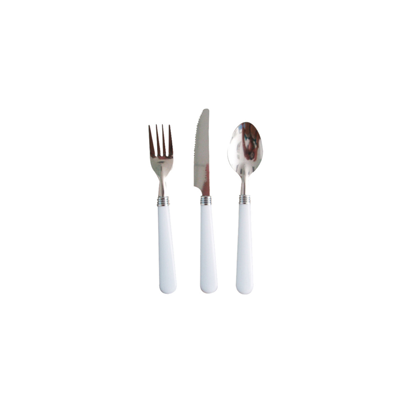 COUVERTS  20/18,3/18 CM BLANC INOX (200 UNITÉ)